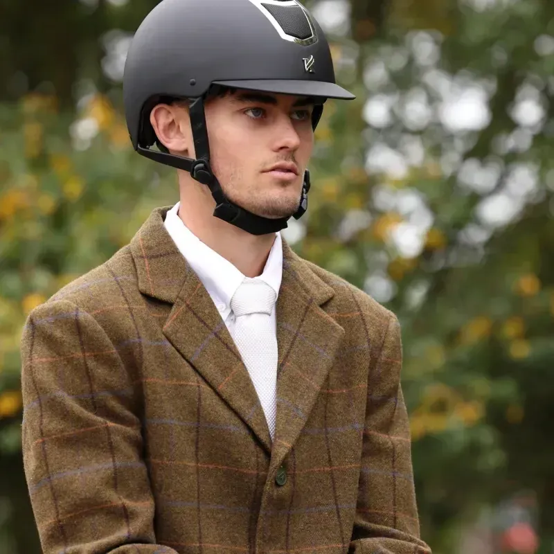 Aubrion Saratoga Men's Tweed Show Coat - Oak Brown Check-2