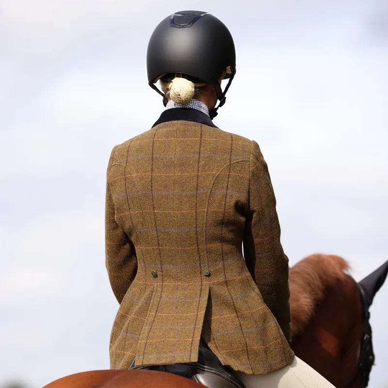 Aubrion Saratoga Women's Tweed Show Coat - Oak Brown-5