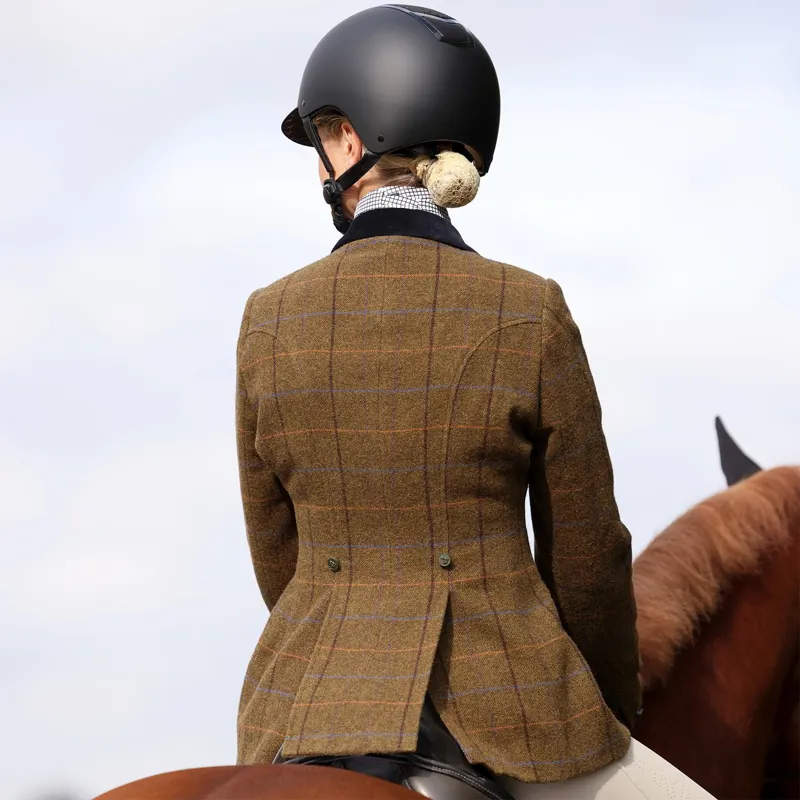 Aubrion Saratoga Women's Tweed Show Coat - Oak Brown-6