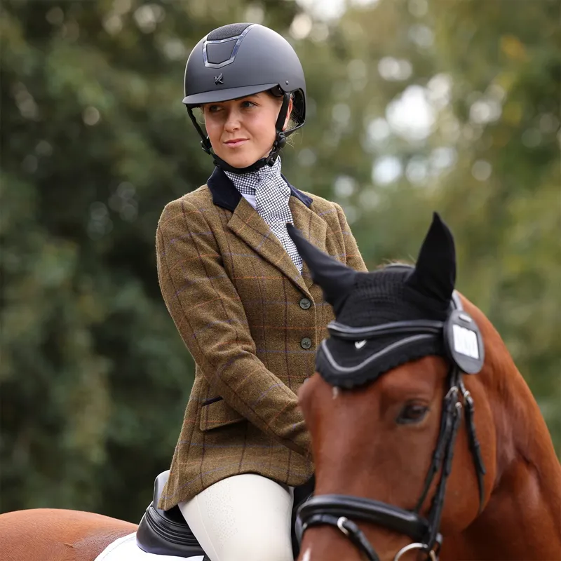 Aubrion Saratoga Women's Tweed Show Coat - Oak Brown-1