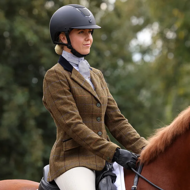 Aubrion Saratoga Women's Tweed Show Coat - Oak Brown-7