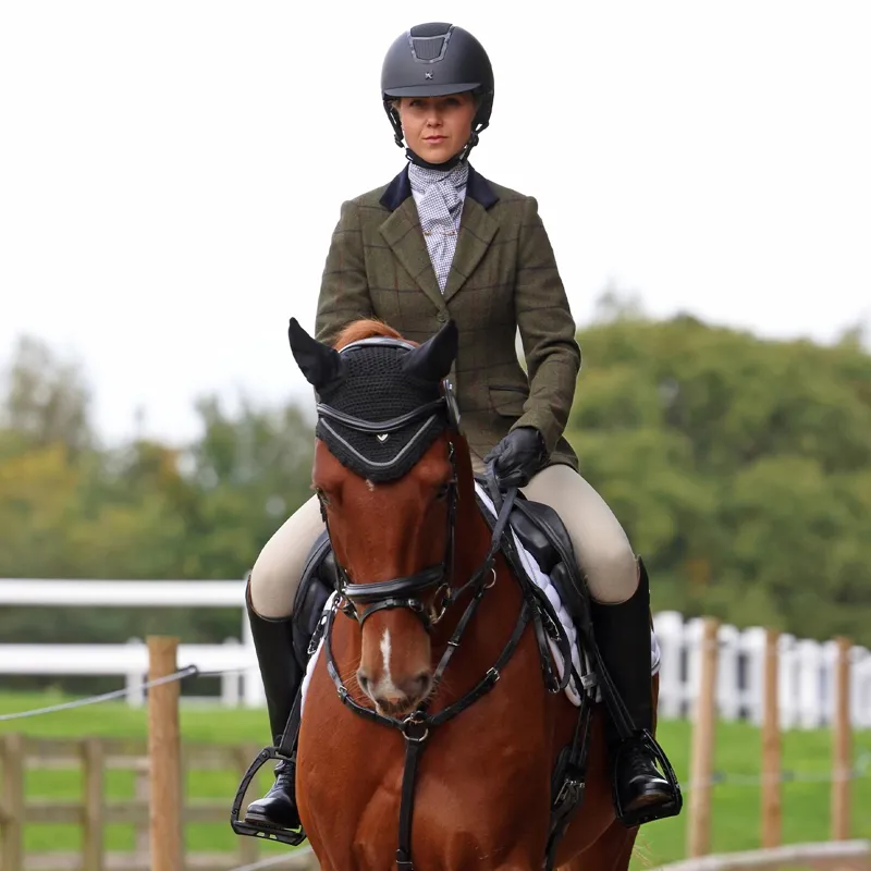 Aubrion Saratoga Women's Tweed Show Coat - Spruce Green-4