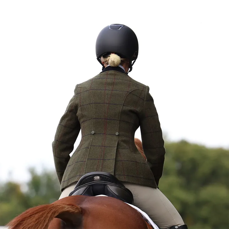 Aubrion Saratoga Women's Tweed Show Coat - Spruce Green-5