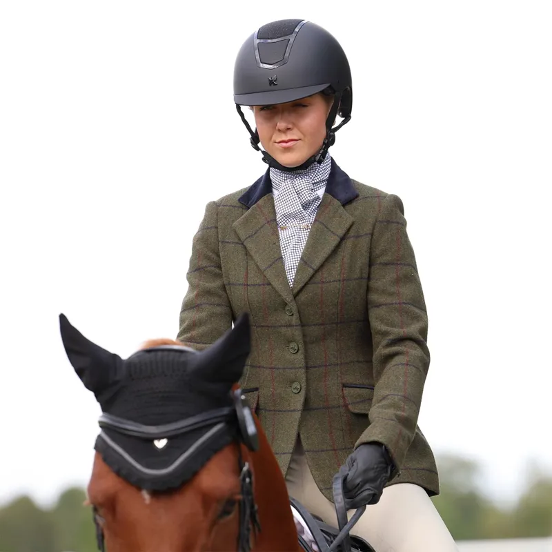 Aubrion Saratoga Women's Tweed Show Coat - Spruce Green-6