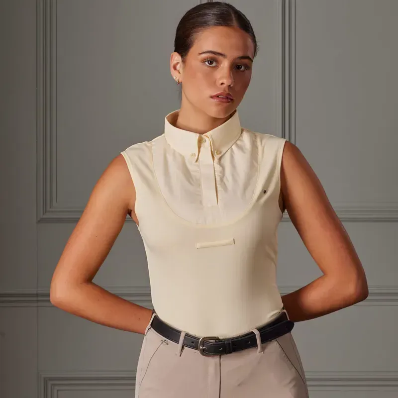 Aubrion Sleeveless Women's Tie Show Shirt - Yellow