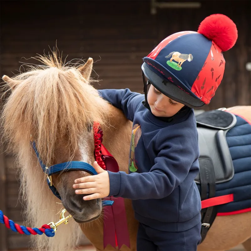 Winnie and Me Helmet Cover - Navy/Red-7