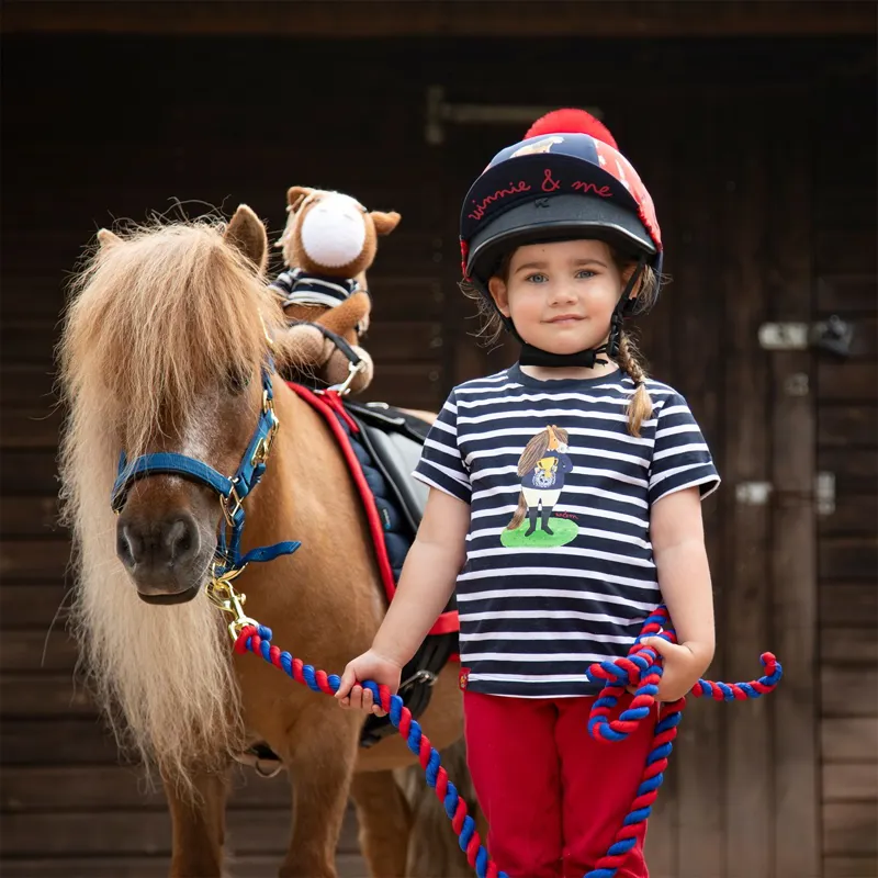 Winnie and Me Helmet Cover - Navy/Red-5