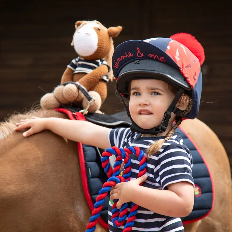 Winnie and Me Helmet Cover - Navy/Red-1