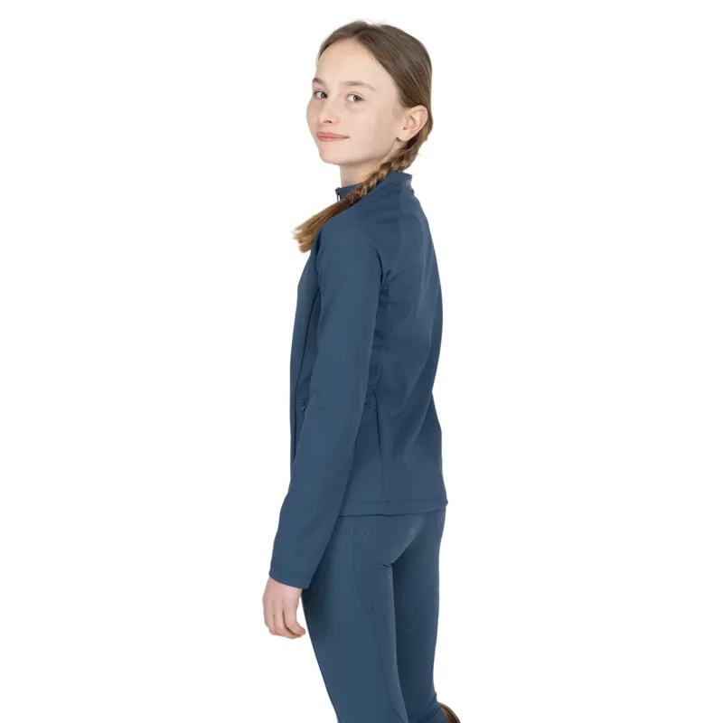 Aubrion Equestrian Young Rider Winter Base Layer - Estate Blue-2