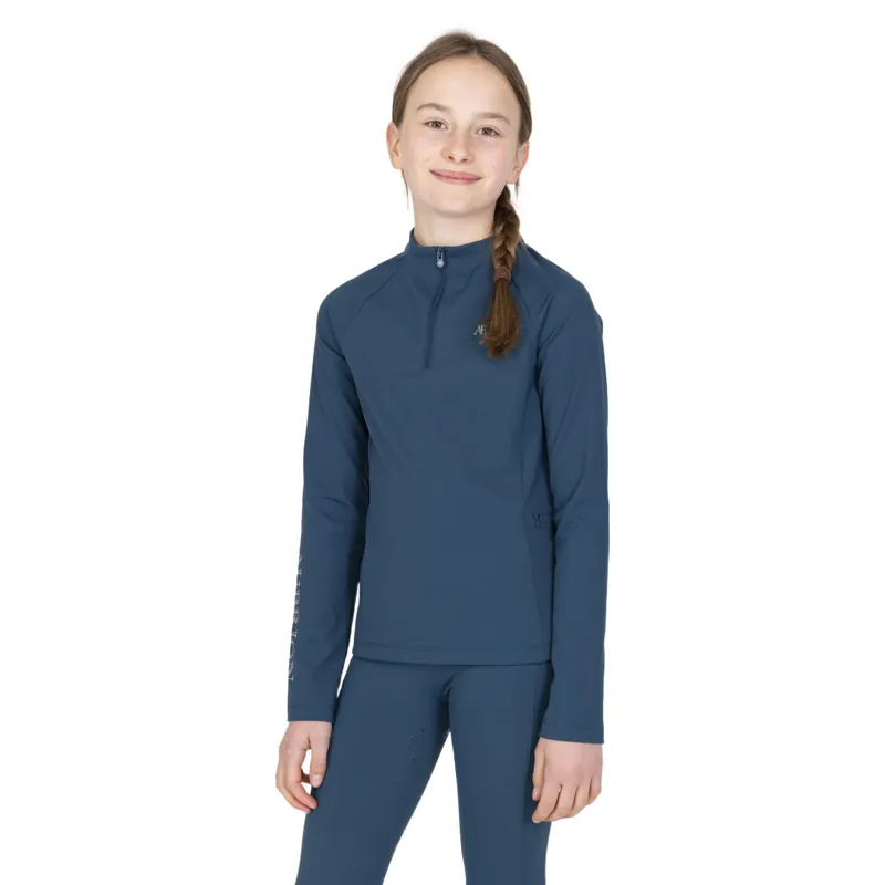 Aubrion Equestrian Young Rider Winter Base Layer - Estate Blue