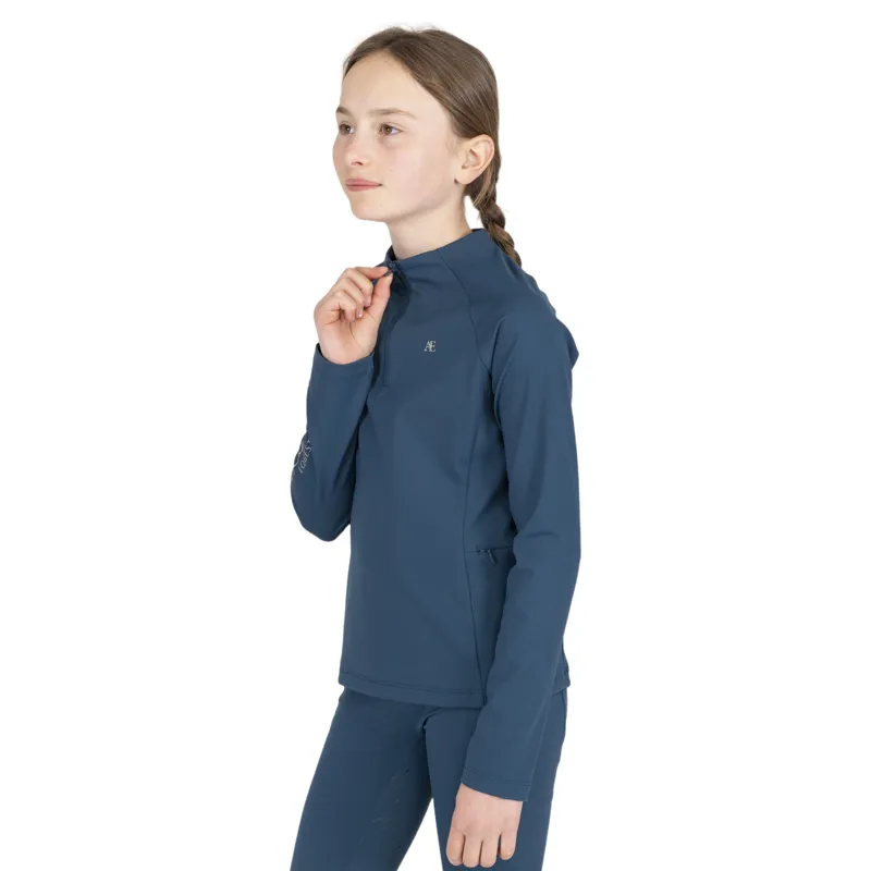 Aubrion Equestrian Young Rider Winter Base Layer - Estate Blue-3