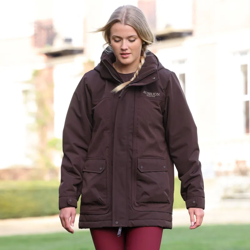 Aubrion Equestrian Winter Coat in Espresso-3