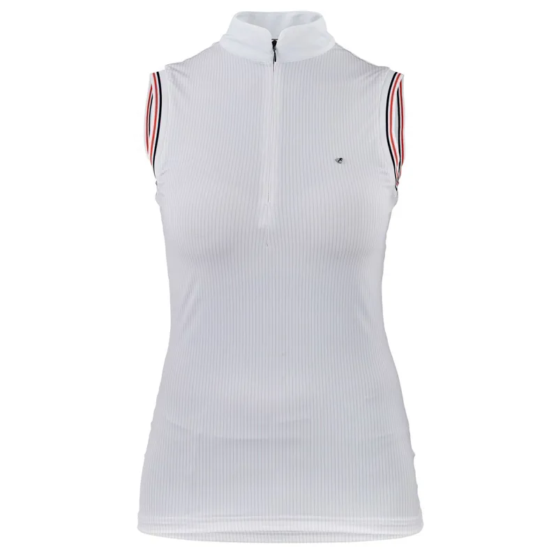 Aubrion Arcaster Sleeveless Women's Show Shirt - Pink Pinstripe-1