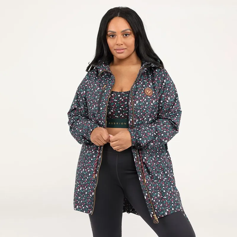 Aubrion Hackney Womens Long Waterproof Jacket - Brush Stroke-2