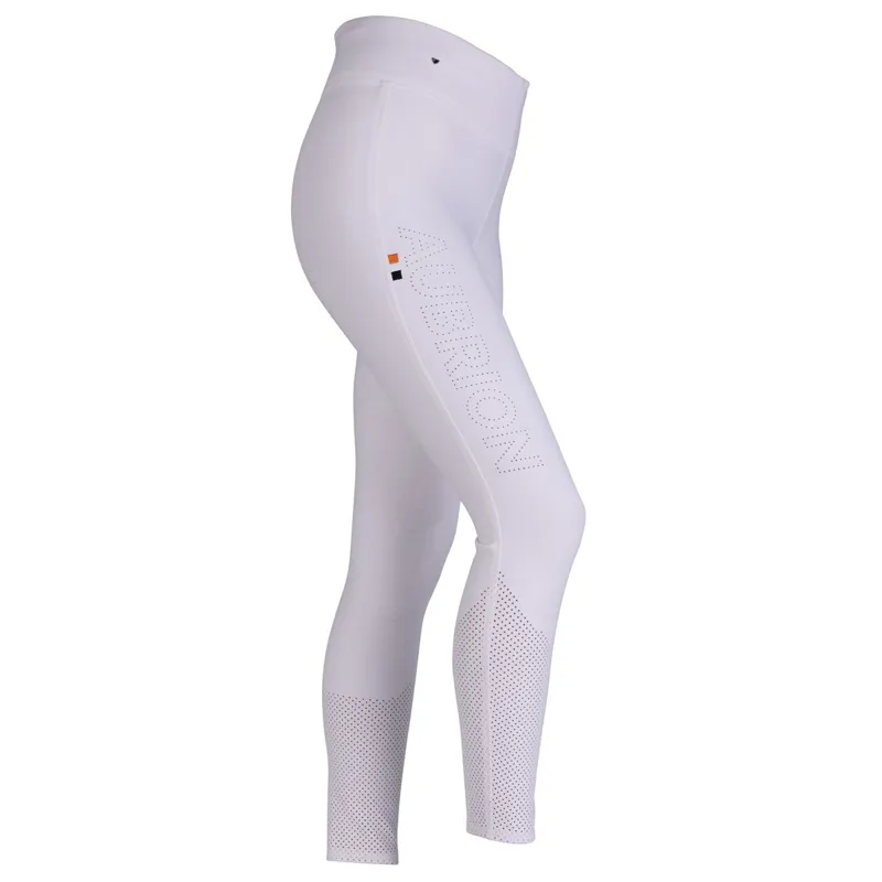 Aubrion Optima Air Full Grip Womens Competition Riding Tights - White