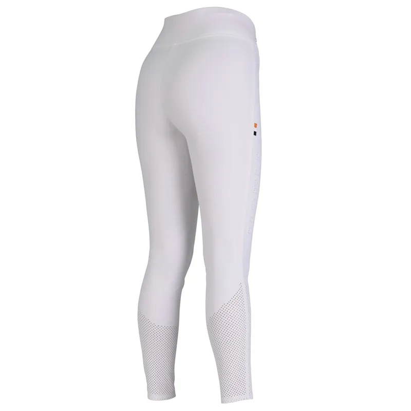 Aubrion Optima Air Full Grip Womens Competition Riding Tights - White-1