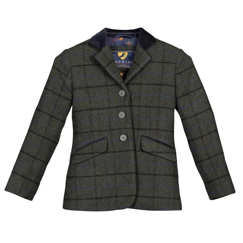 Aubrion Saratoga Child's Tweed Competition Jacket - Dark Green Check