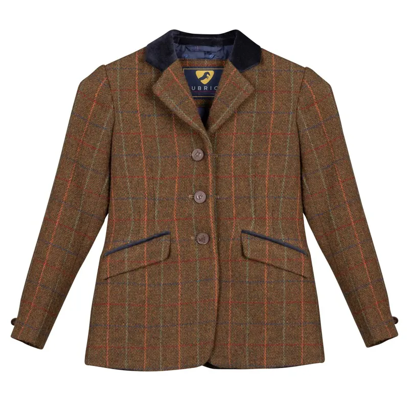 Aubrion Saratoga Children's Tweed Show Jacket - Rust Check