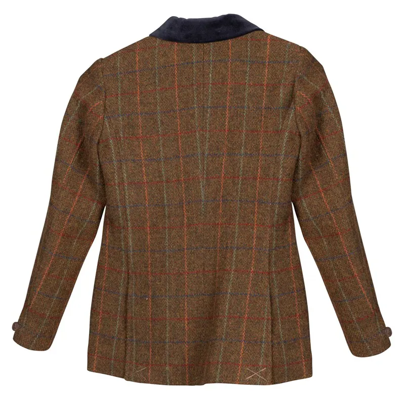 Aubrion Saratoga Children's Tweed Show Jacket - Rust Check-1