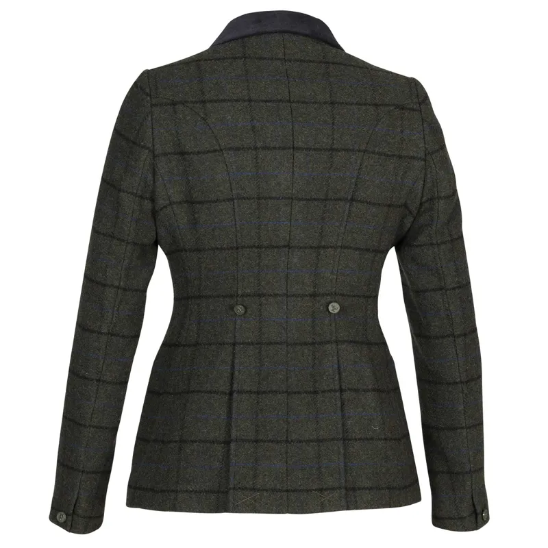 Aubrion Saratoga Ladies Tweed Show Coat - Dark Green Check-1