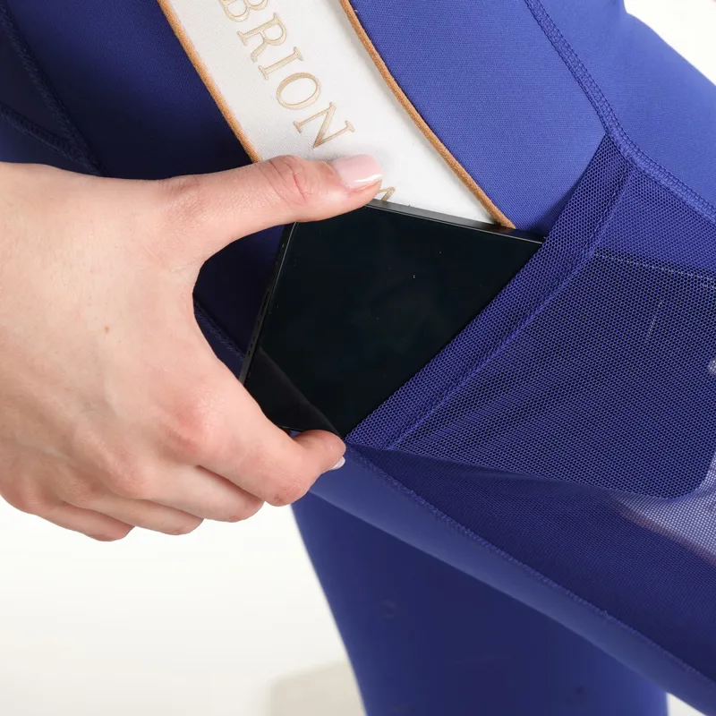 Aubrion Team Shield Knee Grip Womens Winter Riding Tights - Blue-4