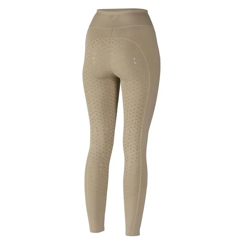 Aubrion Hudson Full Grip Women's Competition Riding Tights - Beige-1