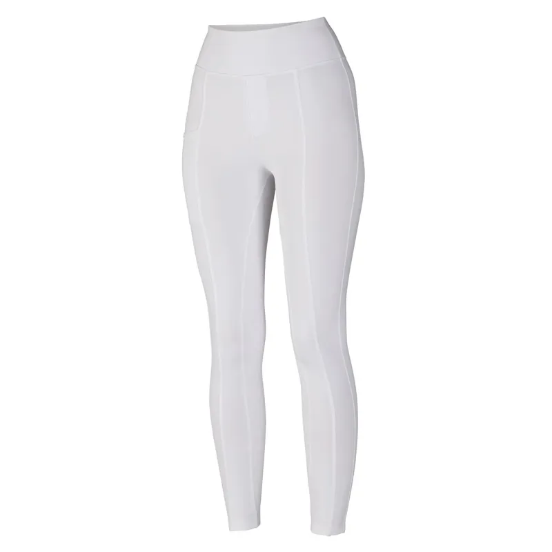Aubrion Hudson Full Grip Ladies Competition Riding Tights - White