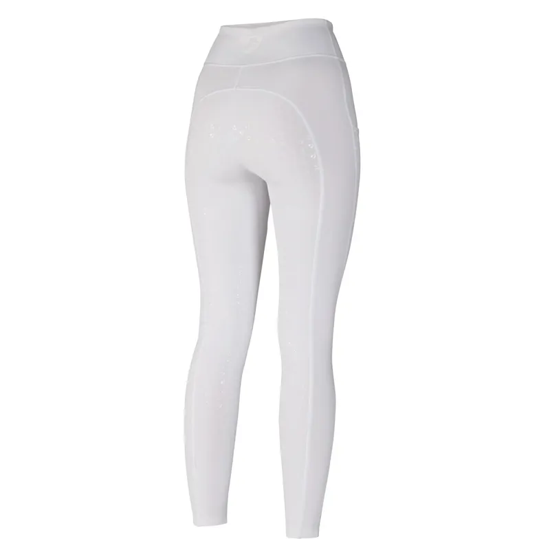 Aubrion Hudson Full Grip Junior Competition Riding Tights - White-1