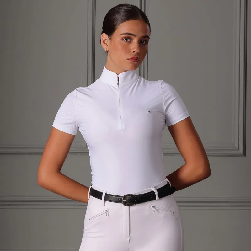 Aubrion Walston Short Sleeve Ladies Show Shirt - White-1
