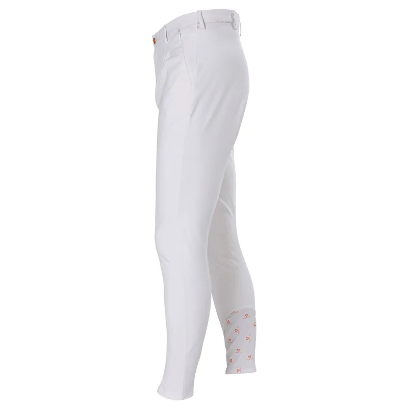 Aubrion Walton Knee Grip Men's Competition Breeches - White-1