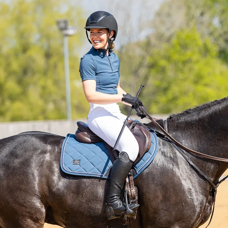 Woof Wear Vision Aura Close Contact Saddle Pad - Petrol Blue-2