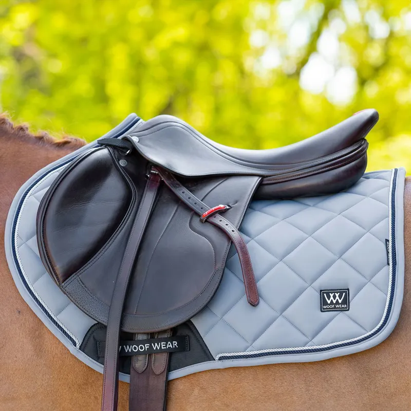 Woof Wear Vision Aura Close Contact Saddle Pad - Steel Blue-2