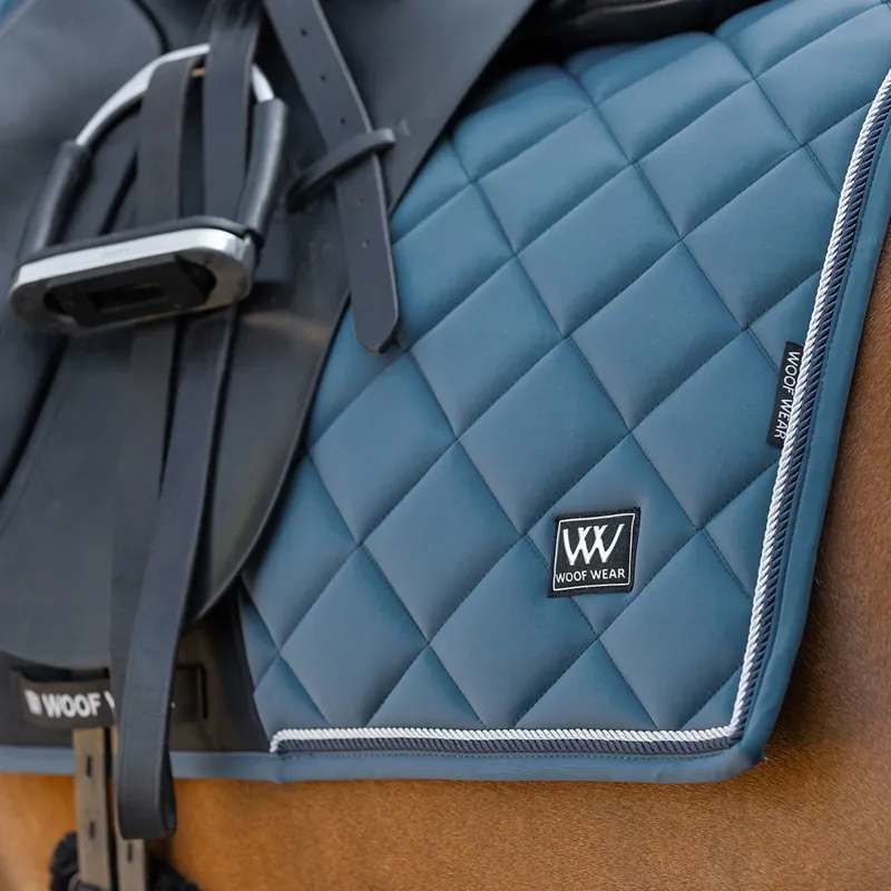 Woof Wear Vision Aura Dressage Saddle Pad - Petrol Blue-3