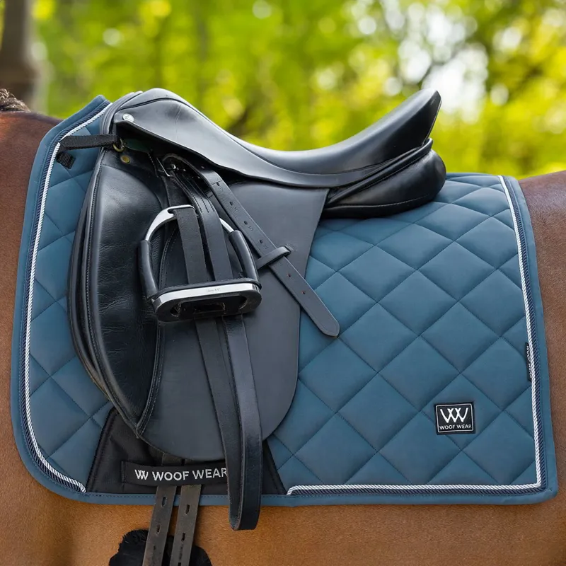 Woof Wear Vision Aura Dressage Saddle Pad - Petrol Blue-2