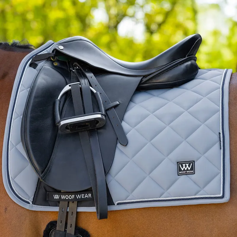 Woof Wear Vision Aura Dressage Saddle Pad - Steel Blue-2