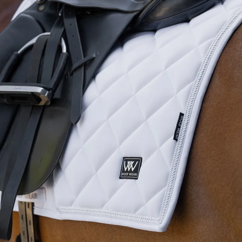 Woof Wear Vision Aura Dressage Saddle Pad - White-3
