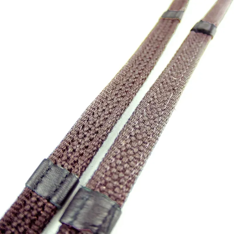 Dever Ascot Web Continental Reins - Brown-1