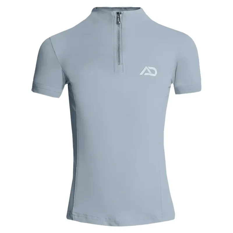 Aztec Diamond Young Rider Short Sleeve Junior Base Layer - Ash Blue-1