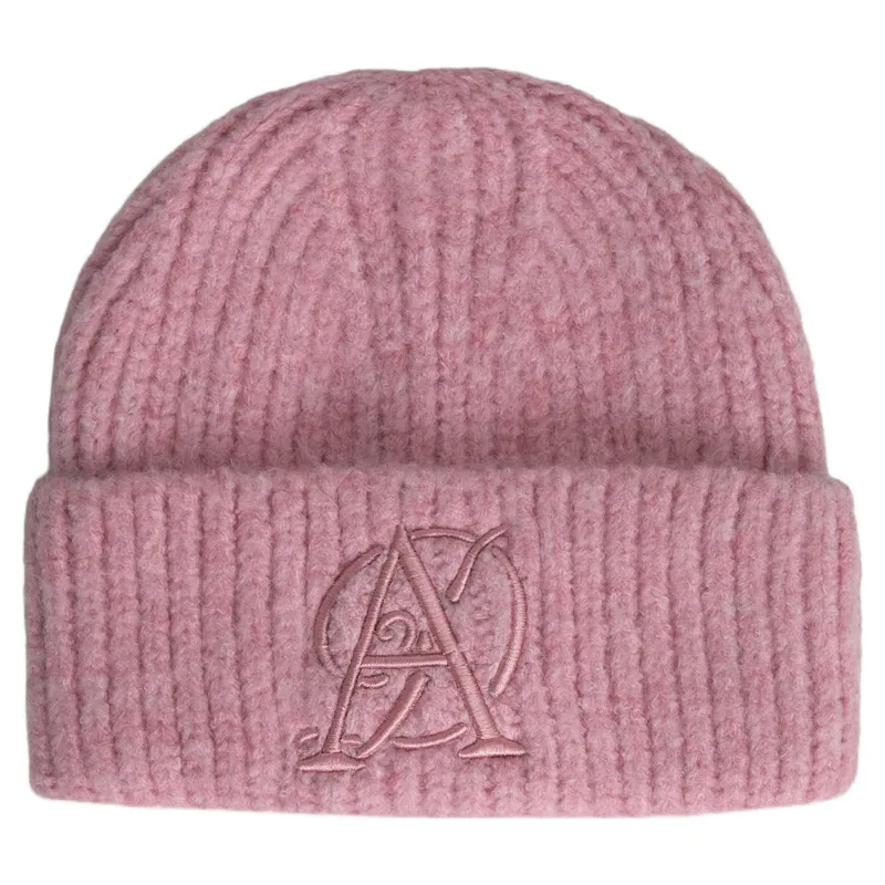 Aztec Diamond Embroidered Beanie - Pink Pre-Order