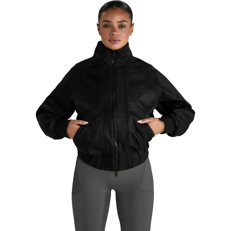 Aztec Diamond Bomber Jacket - Black-6