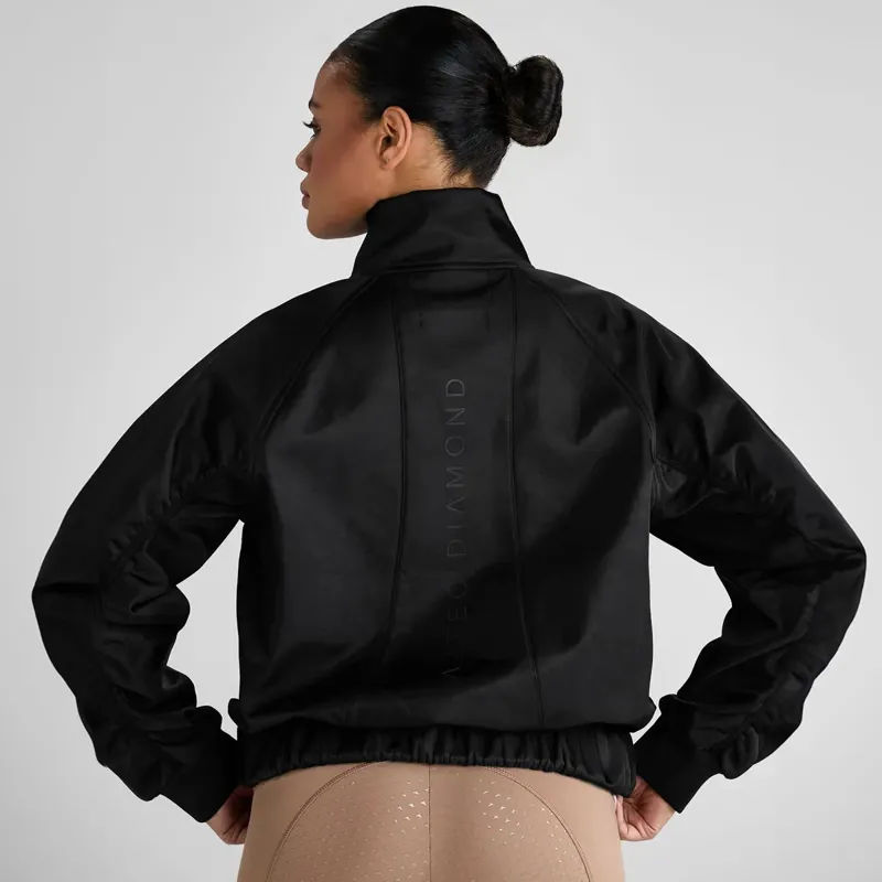 Aztec Diamond Bomber Jacket - Black-7