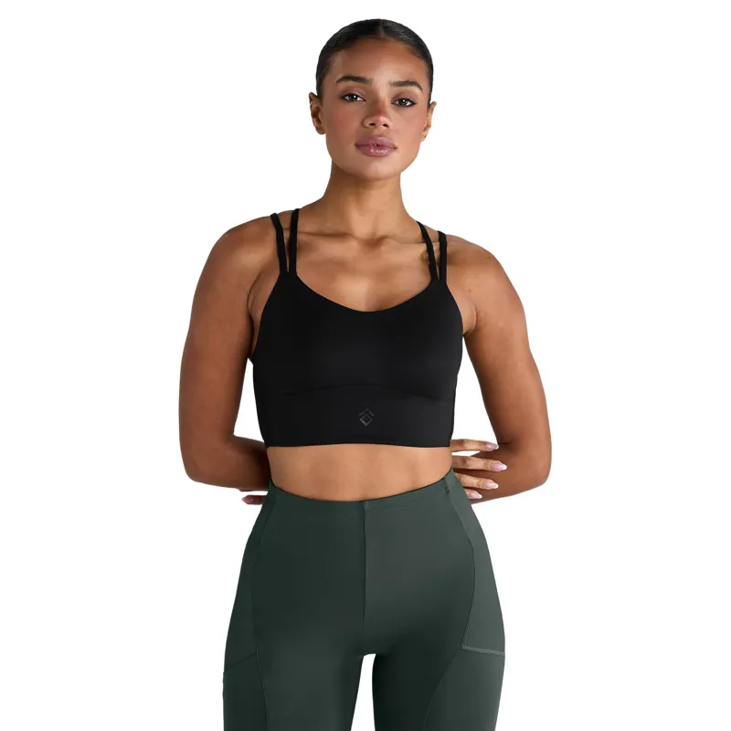 Aztec Diamond Bonded Women's Sports Bra - Black