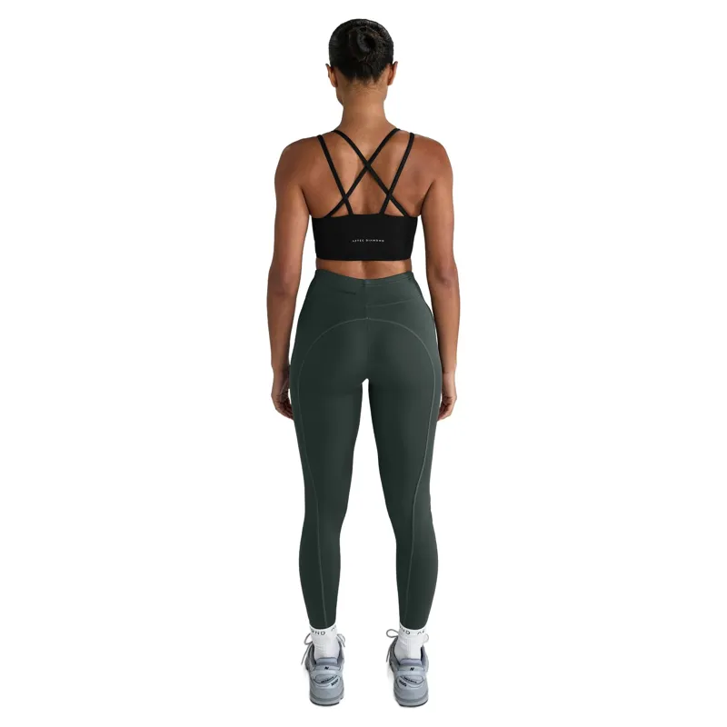 Aztec Diamond Bonded Women's Sports Bra - Black-4