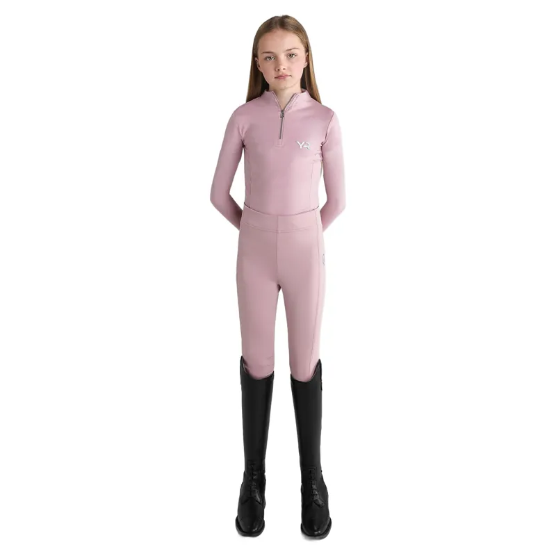 Aztec Diamond Young Rider Full Grip Riding Leggings - Pink-3