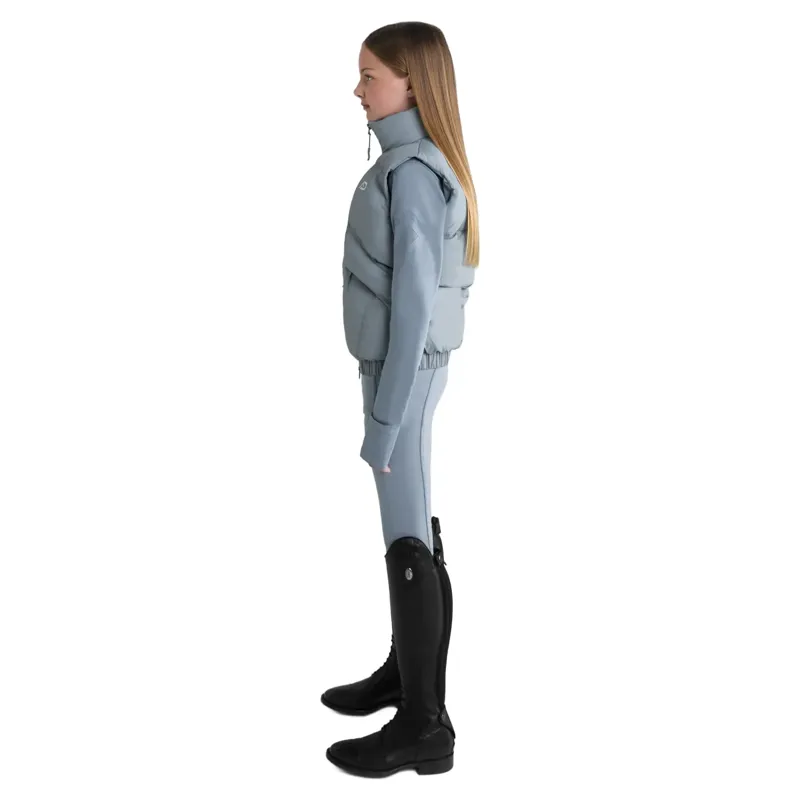 Aztec Diamond Young Rider Mid Layer Junior Vest - Ash Blue-4