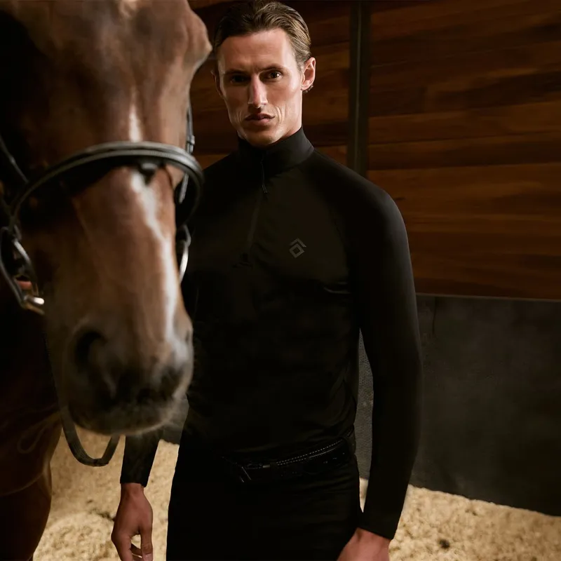 Aztec Diamond Core Men's 1/4 Zip Base Layer - Black-3