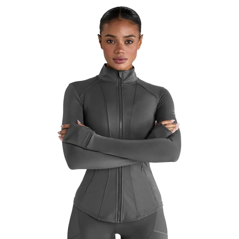 Aztec Diamond Fitted Women's Jacket - Ash Grey