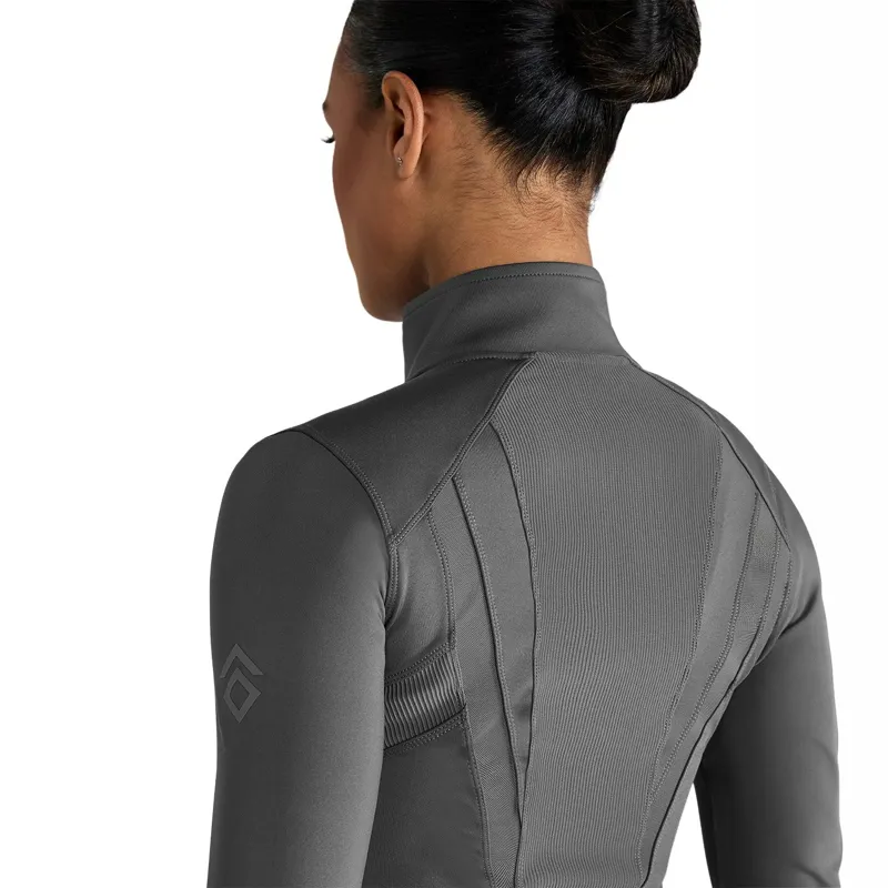 Aztec Diamond Fitted Women's Jacket - Ash Grey-4
