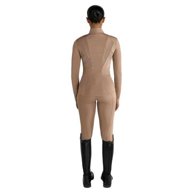 Aztec Diamond Fitted Women's Jacket - Camel-4
