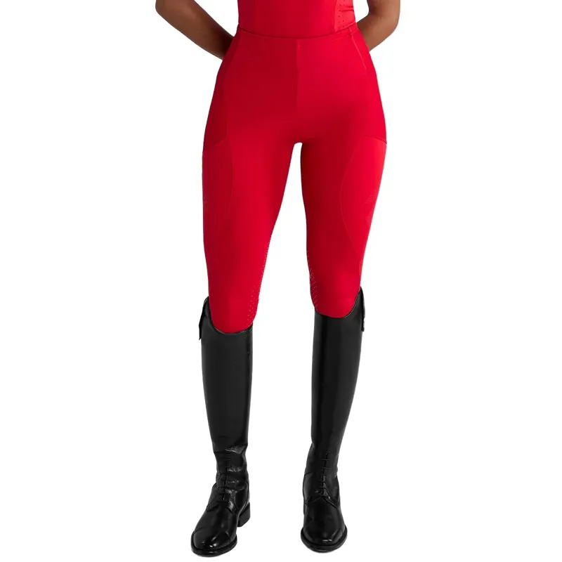 Aztec Diamond Core Full Seat Riding Tights - Crimson